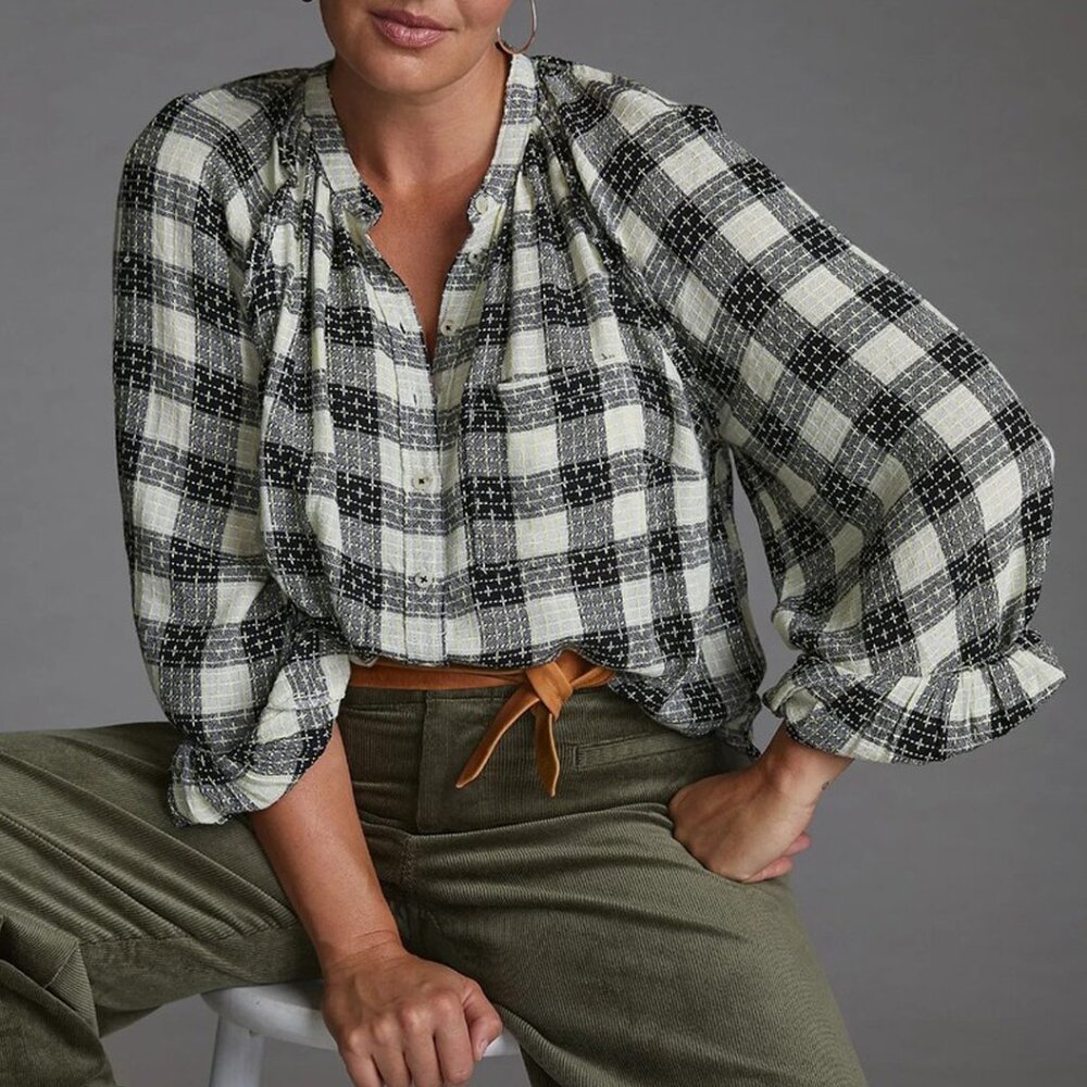 Anthropologie Pilcro Breezy Button-Front Shirt